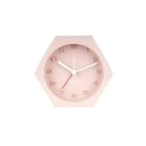 Karlsson Alarm Clock Hexagon Concrete Pink 11,5 X 10 X 6Cm