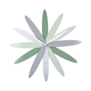 Karlsson Wall Clock Bloom Metal Green Tones D.45cm