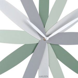 Karlsson Wall Clock Bloom Metal Green Tones D.45cm