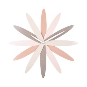 Karlsson Wall Clock Bloom Metal Pink Tones D.45cm