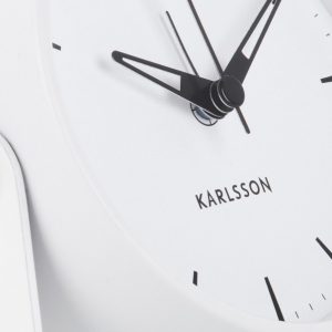 Karlsson Alarm Clock Calm Metal White D. 11 cm