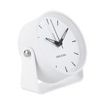 Karlsson Alarm Clock Calm Metal White D. 11 cm