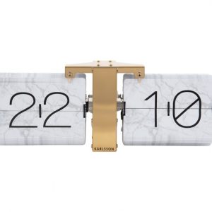 Karlsson Flip clock No Case Marble White 36 x 14 x 8.5 cm