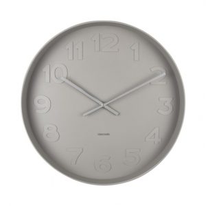 Karlsson Wall Clock Mr. Grey Numbers Warm Grey D. 51 cm
