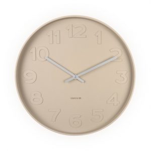 Karlsson Wall Clock Mr. Brown Numbers Sand Brown D. 37,5 cm