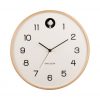 Karlsson Wall Clock Natural Cuckoo Birch Wood White D. 31,5 cm