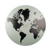 Karlsson Wall Clock World Map Metal Grayed Jade D. 39 cm