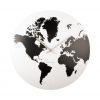 Karlsson Wall Clock World Map Metal White D. 39 cm