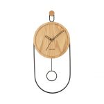 Karlsson Wall Clock Swing Pendulum Light Wood Veneer D. 20 cm