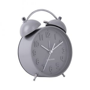Karlsson Alarm Clock Iconic Matt Grey 16,5 x 11 x 5,5cm