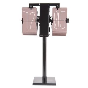 Karlsson Flip Clock No Case Mini Faded Pink 20.6 x 7.5 x 13.9cm