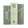 Karlsson Table Clock Book Green Tones Paper 20 x 19,5 x 15 cm