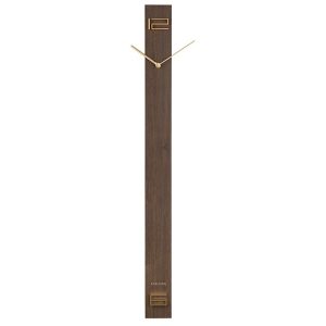 Karlsson Wall Clock Discreet Long Dark Wood D. 5 cm H. 90 cm