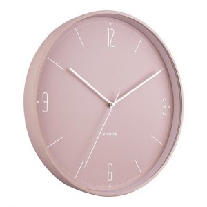 Karlsson Wall Clock Numbers & Lines Iron Matt Faded Pink D. 40 cm